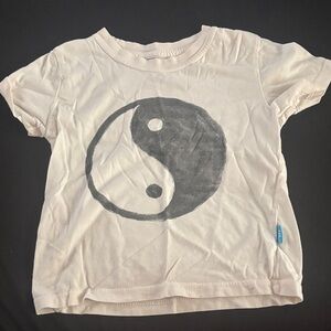 Kids Yin Yang Short Sleeve Tee - White and Black